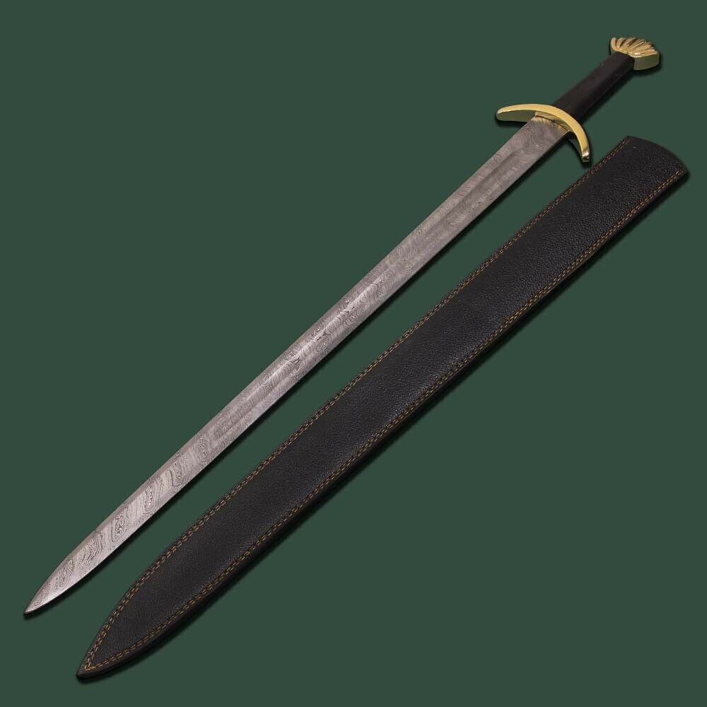 Roman Handmade Damascus Steel Viking Sword With Sheath