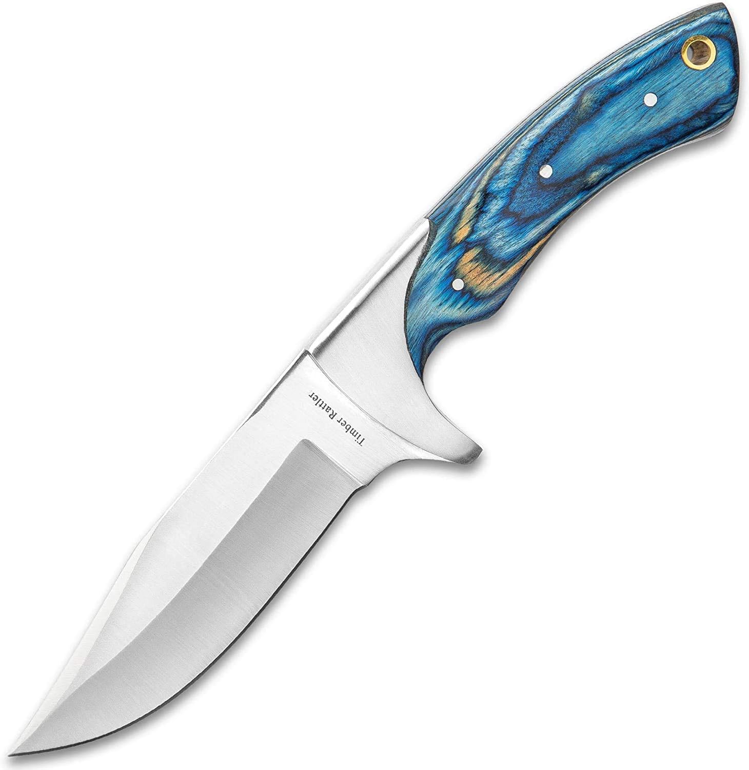 Timber Rattler Blue Pakkawood Skinning Knife