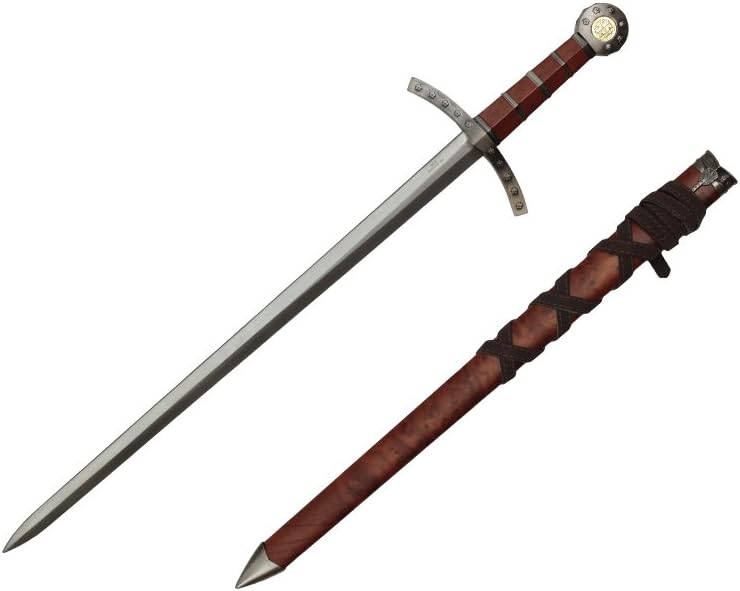 Crusader Knights of Templar Short Medieval Cosplay Sword Dagger, 23", Black