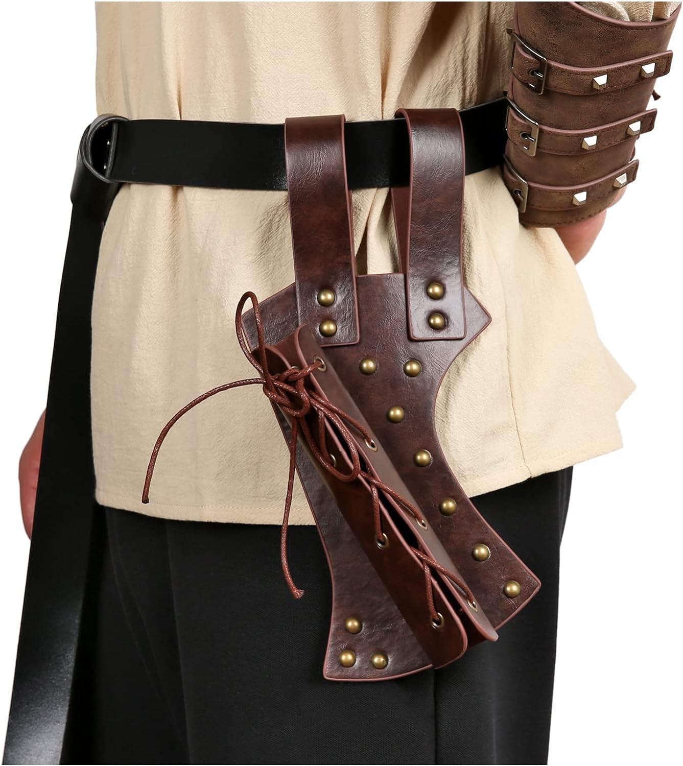 Leather Sword Frog Medieval Belt Costume Rapier Knight Holster
