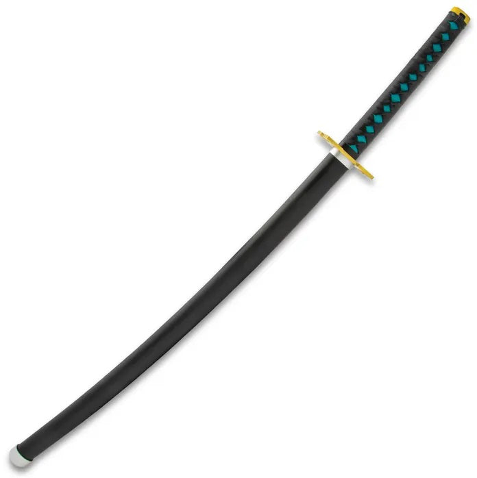 Muichiro Tokito Demon Slayer Sword Anime, Carbon Steel Blade, Cord-Wrapped Handle