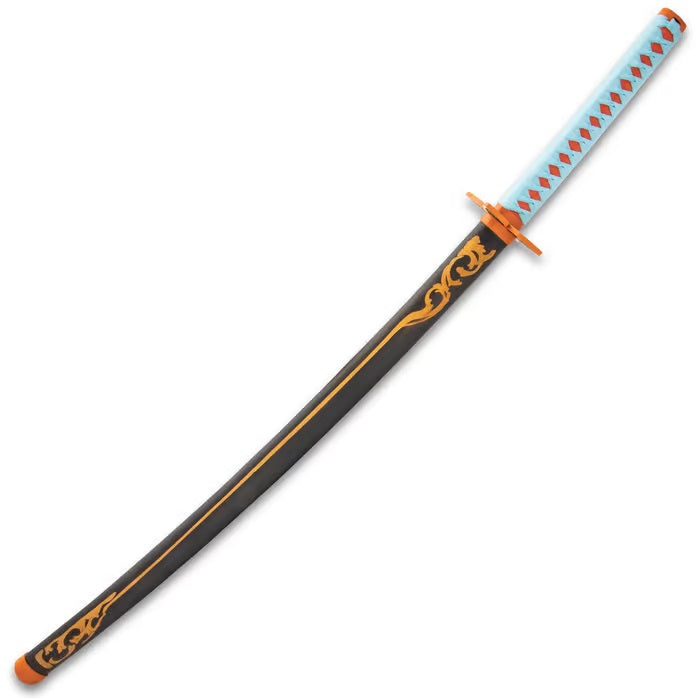 Shinobu Kocho Demon Slayer Sword Anime, Carbon Steel Blade, Cord-Wrapped Handle