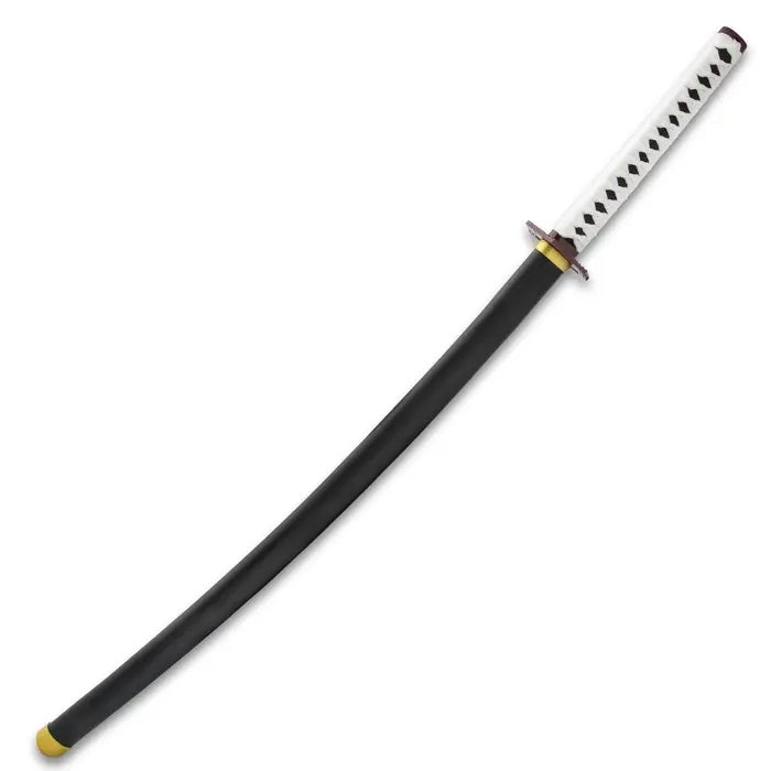 Giyu Tomioka Demon Slayer Sword Anime, Carbon Steel Blade, Cord-Wrapped Handle