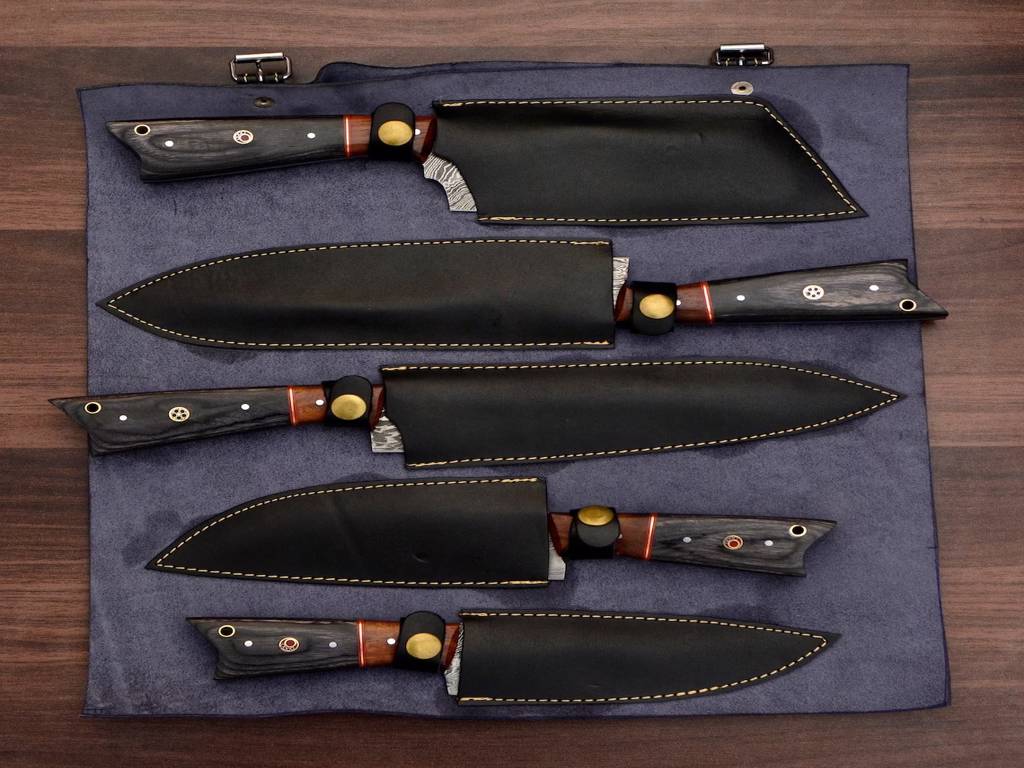 Best Chef Knife Set 5pc - Best Kitchen Knives 2018 - Damascus Chef Knives For Sale