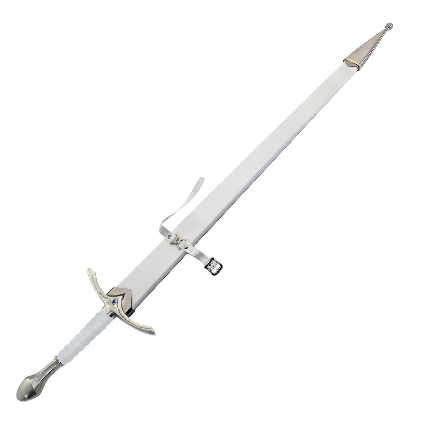 Lotr White Sword of Turgon The foe hammer Glamdring replica with scabbard