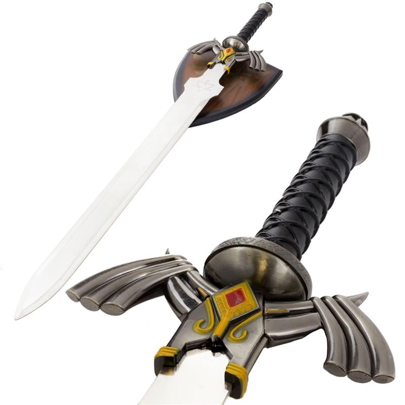 Zelda Video Game Fantasy Twilight Princess Sword With Wall Plaque